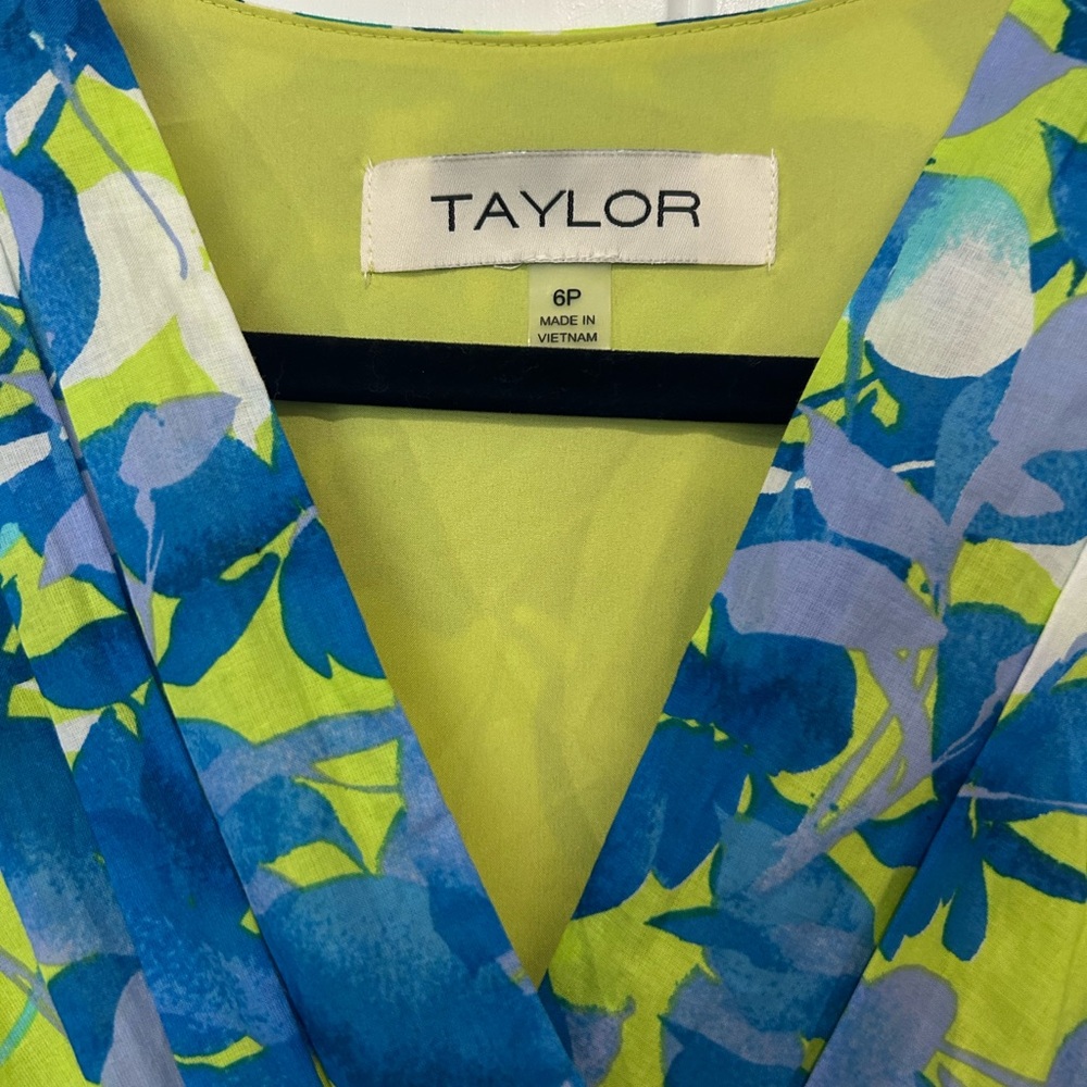 Taylor Floral Mini Dress in Blue and Green - Picture 3 of 5